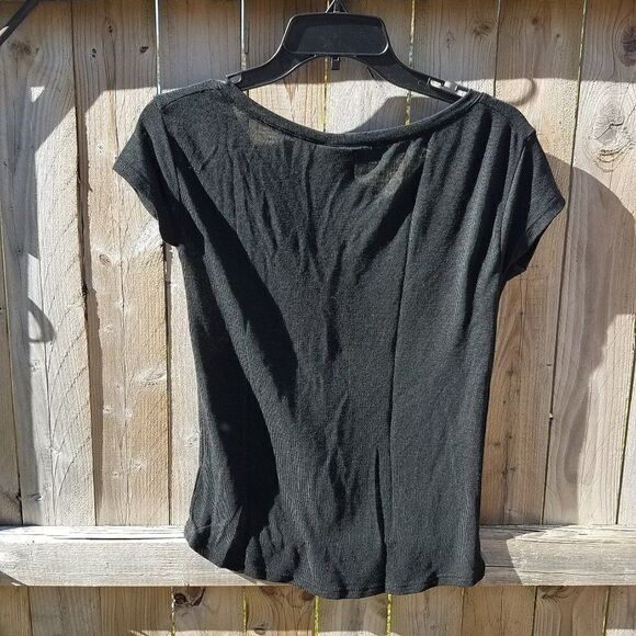 Wet Seal Black Tee Shirt Size XS Super Soft & Stretchy "V" Neck NWT - Picture 2 of 7